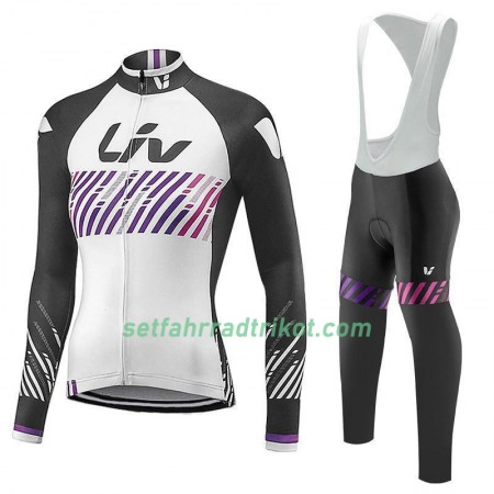 Radbekleidung Radtrikot Langarm + Lang Trägerhose 2017 CCC Liv Damen N007